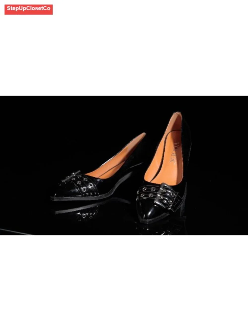 Women's Chunky Low Block Heels Mary Jane Closed Toe Work Pumps Pointed Toe